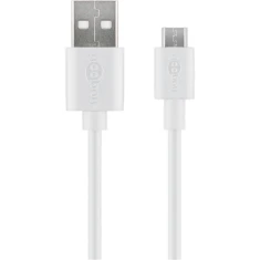 Кабель Goobay USB 2.0 Type-A to Micro-USB Type-B 1 м White (4040849438370)