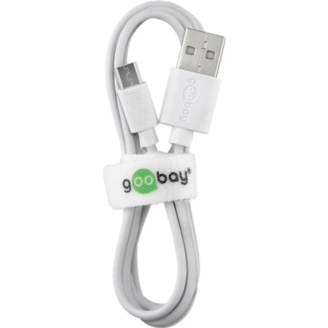 Кабель Goobay USB 2.0 Type-A to Micro-USB Type-B 1 м White (4040849438370)