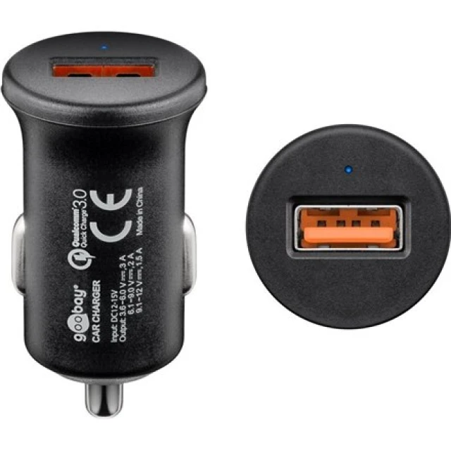 Автомобильное зарядное устройство Goobay Quick Charge QC3.0 USB (4040849451621)