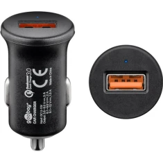 Автомобільний зарядний пристрій Goobay Quick Charge QC3.0 USB (4040849451621)
