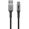 Кабель Goobay USB-C to USB-A текстильный (4040849492969)