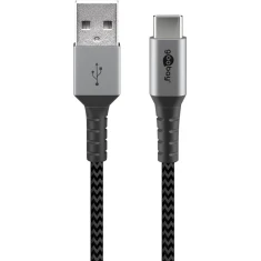 Кабель Goobay USB-C to USB-A текстильний (4040849492969)