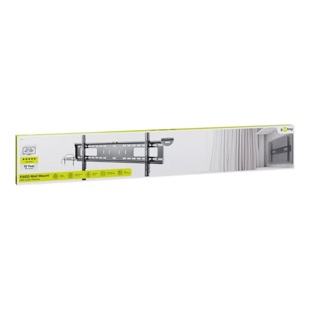 Настінний кронштейн для ТВ Goobay TV Wall Mount Pro FIXED XL Black (4040849498923)