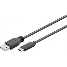 Кабель Goobay USB 2.0 USB-C — USB-A Black (4040849554681)