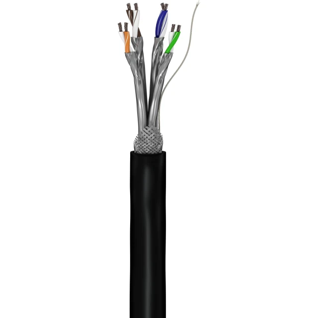 Мережевий кабель Goobay CAT 6 S/FTP для зовнішнього використання 100 м Black (4040849571954)