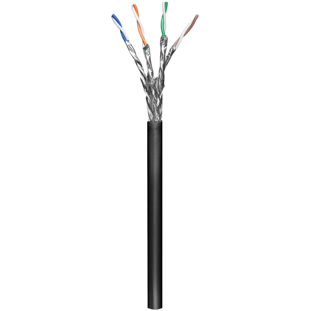 Мережевий кабель Goobay CAT 6 S/FTP для зовнішнього використання 100 м Black (4040849571954)