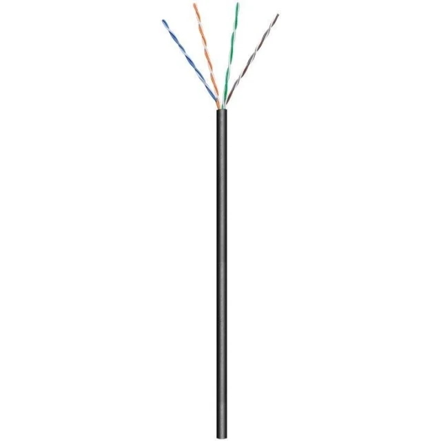 Кабель мережевий Goobay CAT 5e U/UTP 100 м Black (4040849571985)