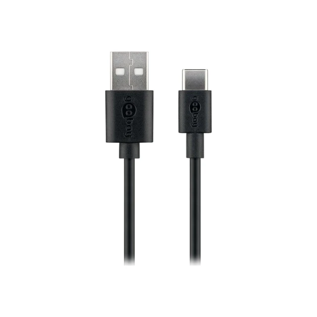 Кабель Goobay USB 2.0 USB-C на USB-A Black (4040849591228)