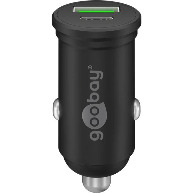 Автомобільний зарядний пристрій подвійний Goobay USB-C PD 45 Вт (4040849617393)