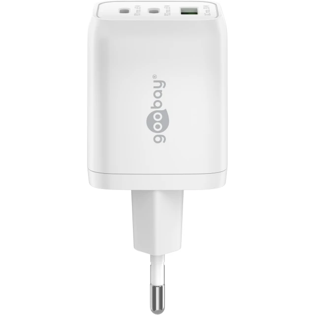 Мережевий зарядний пристрій Goobay 64754 65W USB-C PD GaN White (4040849647543)
