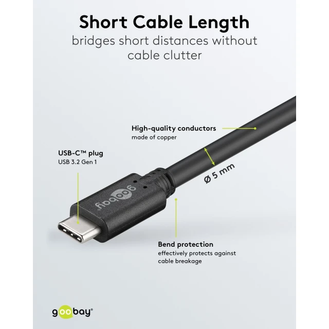 Кабель Goobay USB-C (4040849665073)