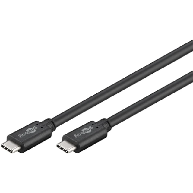 Кабель Goobay USB-C to USB-C 0.5 м Black (4040849679759)