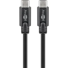 Кабель Goobay USB-C to USB-C 0.5 м Black (4040849679759)