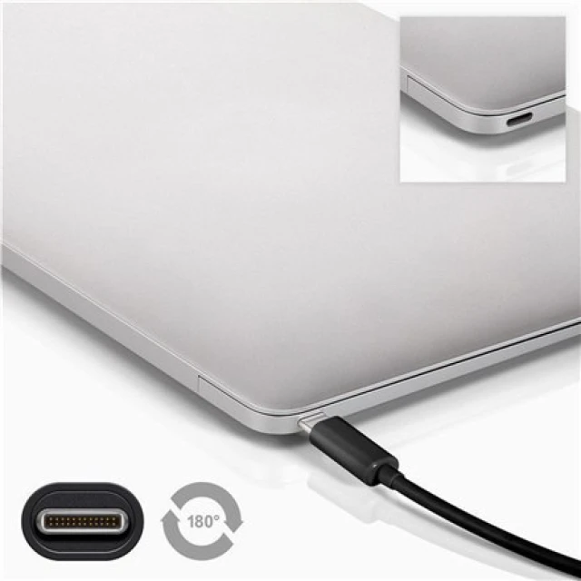 Кабель Goobay USB-C to USB-C 1 м Black (4040849679766)