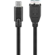 Кабель Goobay USB-C to Micro-USB 3.0 0.6 м Black (4040849679957)
