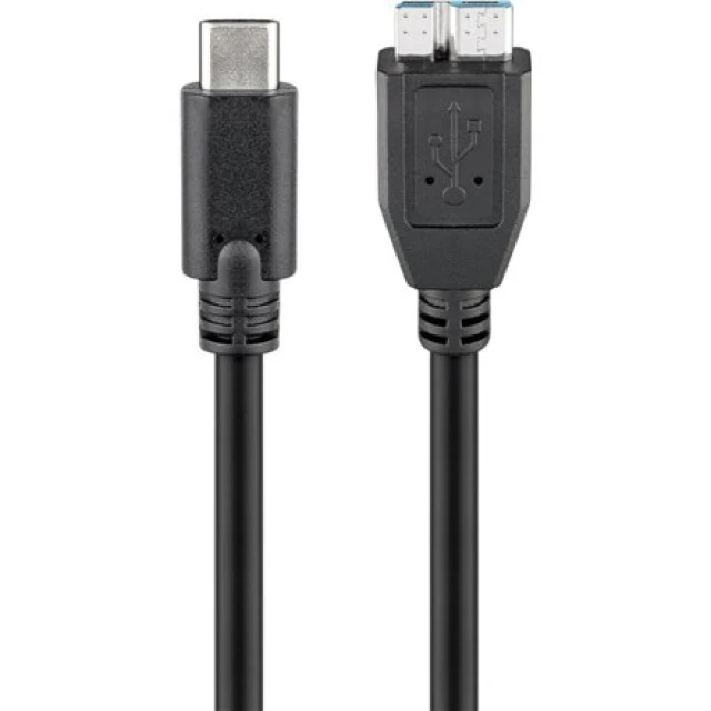Кабель Goobay USB-C to Micro-USB 3.0 0.6 м Black (4040849679957)