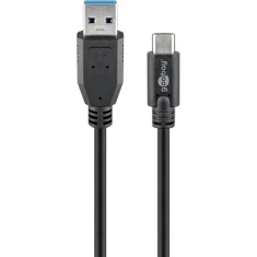 Кабель Goobay USB-C (m) — USB-A (m) 3.0 0,5 м Black (4040849679995)