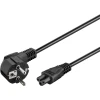 Кабель живлення Goobay CEE 7/7 - C5 кутовий 1,8 м Black (4040849680045)