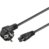 Кабель живлення Goobay CEE 7/7 - C5 кутовий 1,8 м Black (4040849680045)