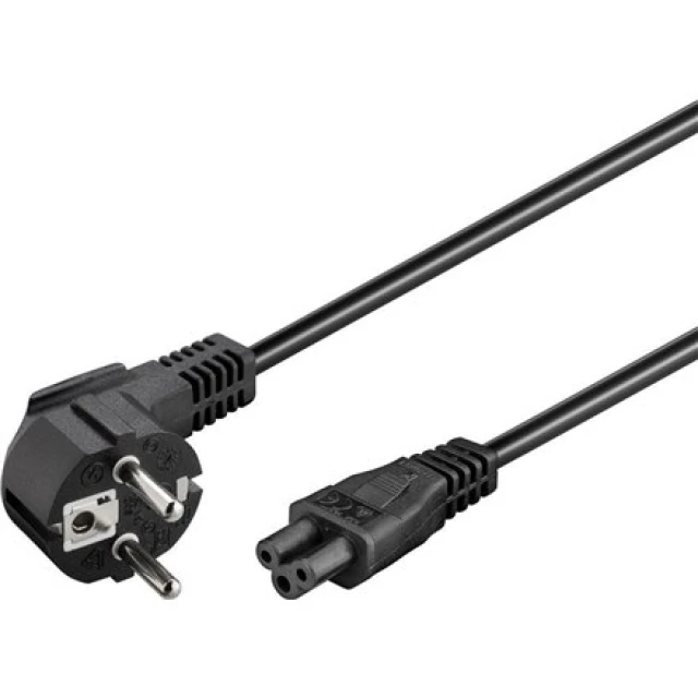 Кабель живлення Goobay CEE 7/7 - C5 кутовий 1,8 м Black (4040849680045)