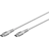 Кабель Goobay USB-C Supersoft Textile з металевими роз'ємами 1 м White (4040849701931)