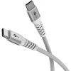 Кабель Goobay USB-C Supersoft Textile з металевими роз'ємами 1 м White (4040849701931)
