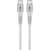 Кабель Goobay USB-C Supersoft Textile з металевими роз'ємами 2 м White (4040849701948)