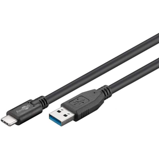 Кабель Goobay USB-C на USB-A 3 м Black (4040849731419)