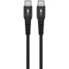Кабель Goobay USB-C Supersoft Textile з металевими роз'ємами 2 м Black (4040849739545)