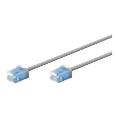Патч-корд Goobay CAT 6A U/UTP ультрагнучкий вузький 0,15 м Grey (4040849742194)