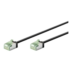 Патч-корд Goobay CAT 8.1 U/FTP ультрагнучкий вузький 0,15 м Black (4040849743504)