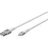 Кабель Goobay Lightning to USB-A текстильний 1 м White (4040849745119)