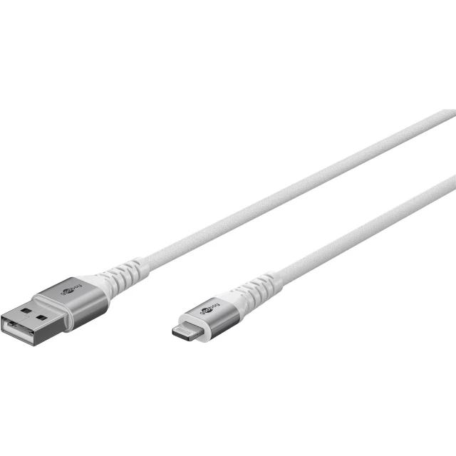 Кабель Goobay Lightning to USB-A текстильний 1 м White (4040849745119)