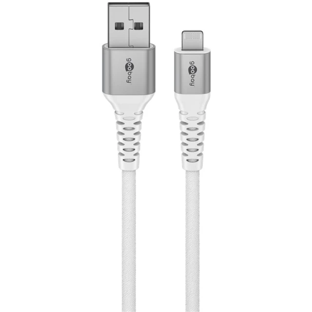 Кабель Goobay Lightning to USB-A текстильний 1 м White (4040849745119)
