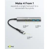 USB-хаб Goobay Slim 4-портовий USB-C на USB-C/USB-A 5 Gbit/s Grey (4040849765636)