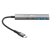 USB-хаб Goobay Slim 4-портовий USB-C на USB-C/USB-A 5 Gbit/s Grey (4040849765636)