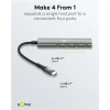 USB-хаб Goobay Slim 4-портовый USB-C на USB-C 5 Gbit/s Grey (4040849765643)