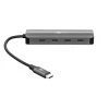 USB-хаб Goobay Slim 4-портовий USB-C на USB-C 10 Gbit/s Grey (4040849765650)