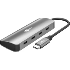 USB-хаб Goobay Slim 4-портовий USB-C на USB-C 10 Gbit/s Grey (4040849765650)