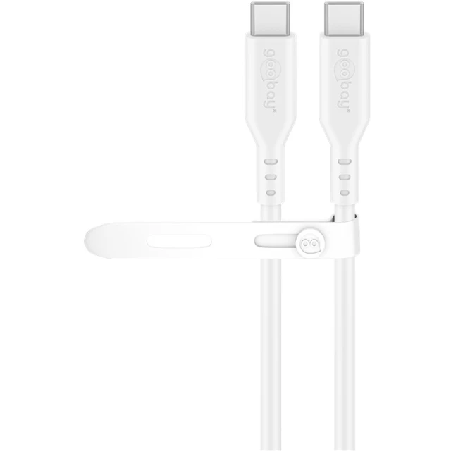 Кабель Goobay USB-C силиконовый 1,5 м White (4040849777431)