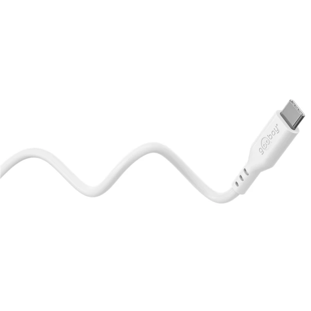 Кабель Goobay USB-C силиконовый 1,5 м White (4040849777431)