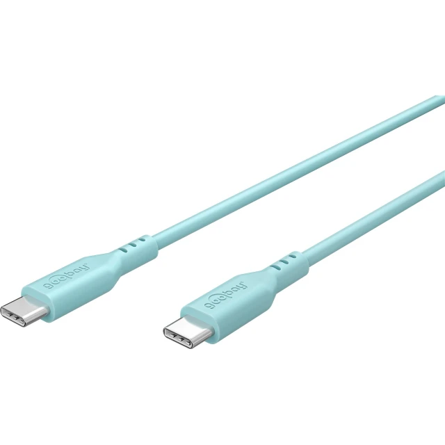 Кабель Goobay USB-C силіконовий 1,5 м Turquoise (4040849777448)