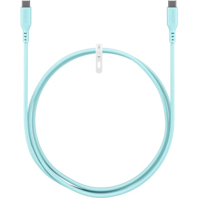 Кабель Goobay USB-C силіконовий 1,5 м Turquoise (4040849777448)