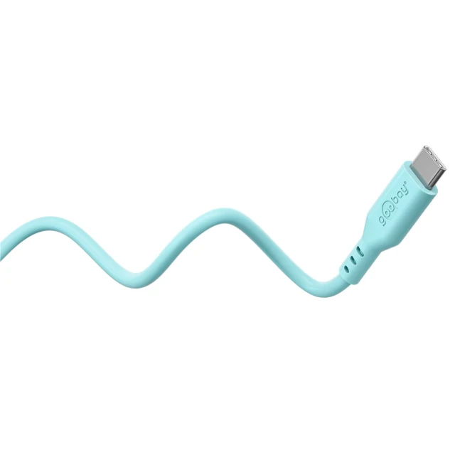 Кабель Goobay USB-C силіконовий 1,5 м Turquoise (4040849777448)