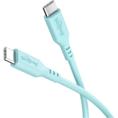 Кабель Goobay USB-C силіконовий 1,5 м Turquoise (4040849777448)