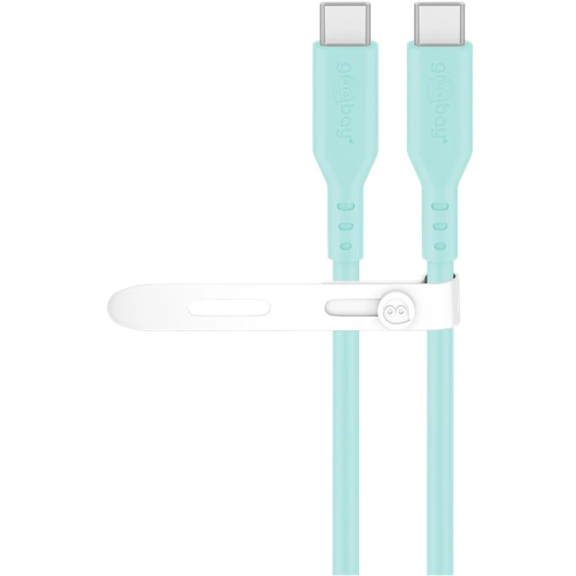 Кабель Goobay USB-C силіконовий 1,5 м Turquoise (4040849777448)