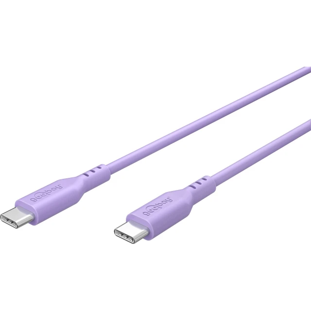 Кабель Goobay USB-C силіконовий 1,5 м Purple (4040849777455)