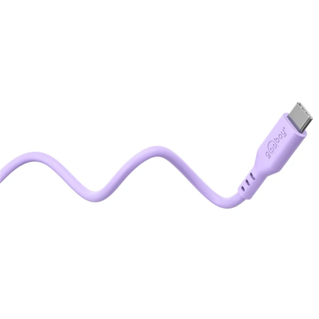 Кабель Goobay USB-C силіконовий 1,5 м Purple (4040849777455)