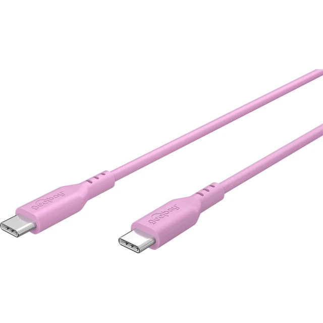 Кабель Goobay USB-C силіконовий 1,5 м Pink (4040849777462)