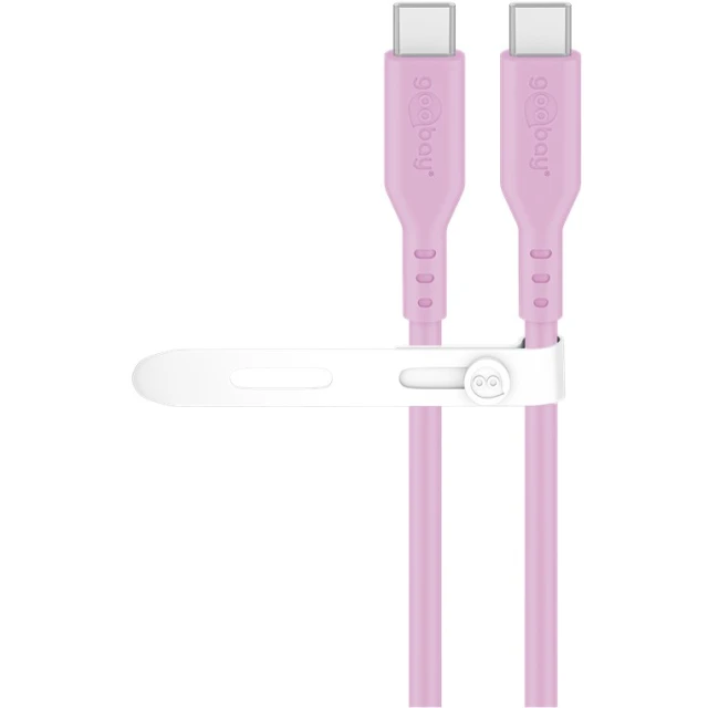 Кабель Goobay USB-C силіконовий 1,5 м Pink (4040849777462)